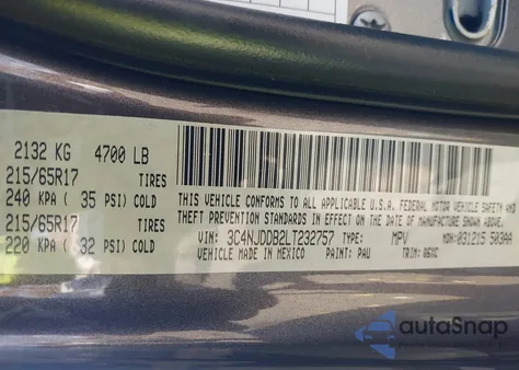 2020 Jeep Compass Trailhawk 4X4 from USA, damaged, VIN 3C4NJDDB2LT232757